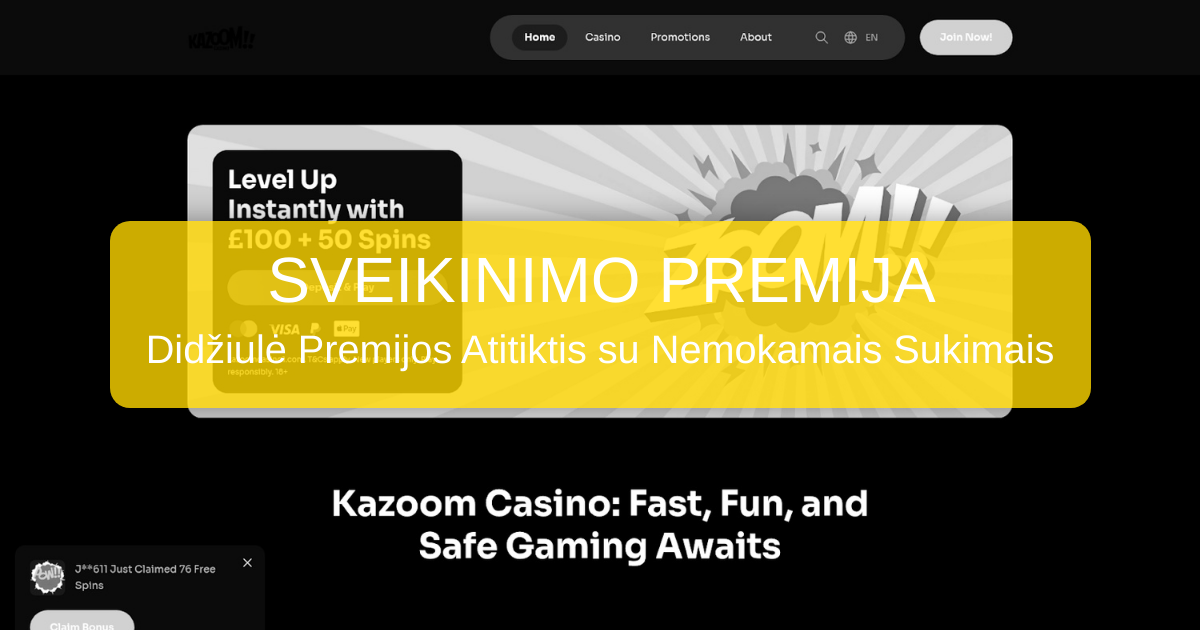Kazoom Casino Lietuva - Licencijuotas kazino